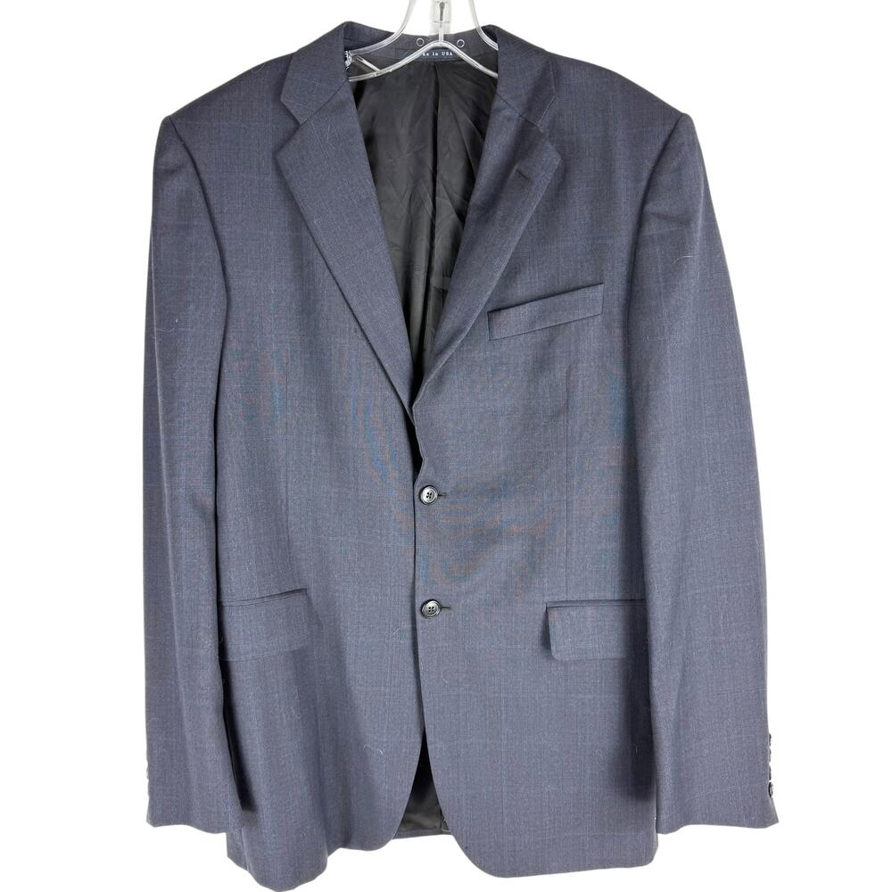 Burberry Bond Street Wool Blazer Navy Lined Two Button Closure Size 40R